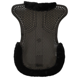 Therapeutisches Gel-Pad Vordererhöhend aus ökologischer Wolle Acavallo Schwarz / schwarz