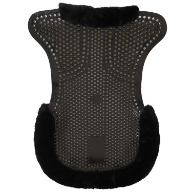 Therapeutisches Gel-Pad Vordererhöhend aus ökologischer Wolle Acavallo Schwarz / schwarz