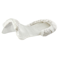 Therapeutisches Gel-Pad mit hinterer Erhöhung aus ökologischer Wolle Acavallo Transparent / naturfarben Therapeutisches Gel-Pad mit hinterer Erhöhung aus ökologischer Wolle Acavallo Transparent / naturfarben