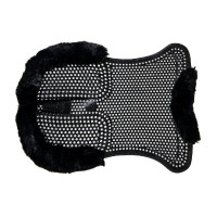 Therapeutisches Gel-Pad mit hinterer Erhöhung aus ökologischer Wolle Acavallo Schwarz / schwarz