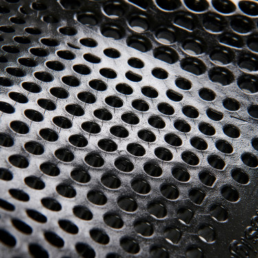 Therapeutisches Gel-Pad mit hinterer Erhöhung aus ökologischer Wolle Acavallo Schwarz / schwarz