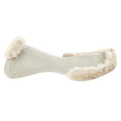 Therapeutisches Gel-Pad mit Ausschnitt und Rand aus Schafwolle mit Dri-Lex Acavallo Transparent / Weiß Therapeutisches Gel-Pad mit Ausschnitt und Rand aus Schafwolle mit Dri-Lex Acavallo Transparent / Weiß