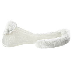 Therapeutisches Gel-Pad mit Ausschnitt aus ökologischer Wolle Acavallo Transparent / Weiß