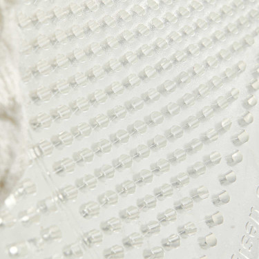 Therapeutisches Gel-Pad mit Ausschnitt aus ökologischer Wolle Acavallo Transparent / naturfarben