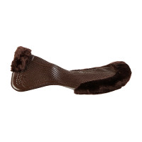 Therapeutisches Gel-Pad mit Ausschnitt aus ökologischer Wolle Acavallo Braun / braun