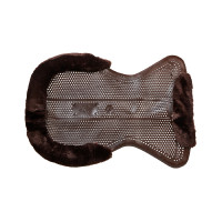 Therapeutisches Gel-Pad mit Ausschnitt aus ökologischer Wolle Acavallo Transparent / Weiß