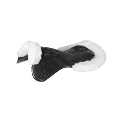 Therapeutisches Gel-Pad mit Ausschnitt aus ökologischer Wolle Acavallo Schwarz / Weiß