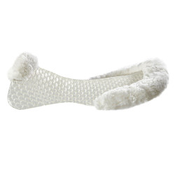 Atmungsaktives Gel-Pad mit Aussparung aus Schafwolle Acavallo Transparent / Weiß Atmungsaktives Gel-Pad mit Aussparung aus Schafwolle Acavallo Transparent / Weiß