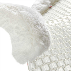 Atmungsaktives Gel-Pad mit Aussparung aus Schafwolle Acavallo Transparent / Weiß Atmungsaktives Gel-Pad mit Aussparung aus Schafwolle Acavallo Transparent / Weiß