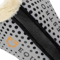 Formgedächtnis- und ökologische Wollschabracke mit Silikongrip und Equestro-Logo Grau Formgedächtnis- und ökologische Wollschabracke mit Silikongrip und Equestro-Logo Grau