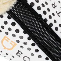 Formgedächtnis- und ökologische Wollschabracke mit Silikongrip und Equestro-Logo Weiß Weiß Formgedächtnis- und ökologische Wollschabracke mit Silikongrip und Equestro-Logo Weiß Weiß