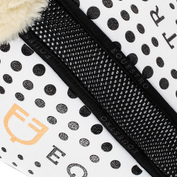 Formgedächtnis- und ökologische Wollschabracke mit Silikongrip und Equestro-Logo Weiß Weiß Formgedächtnis- und ökologische Wollschabracke mit Silikongrip und Equestro-Logo Weiß Weiß