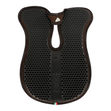 Formgedächtnis-Sattelkissen mit hinterer Erhöhung und Lammfellrand Acavallo Braun