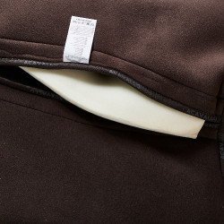 Formgedächtnis-Sattelkissen mit hinterer Erhöhung aus komplettem Schaffell Acavallo Braun