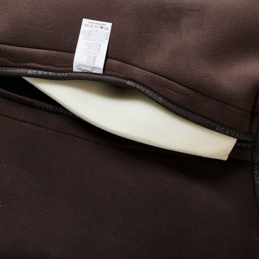 Formgedächtnis-Sattelkissen mit hinterer Erhöhung aus komplettem Schaffell Acavallo Braun