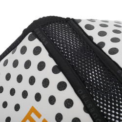 Formgedächtnis-Dämpfer mit Silikongrip und Equestro-Logo Weiß Weiß