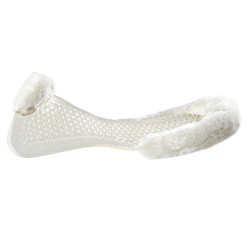 Gel-Massage-Pad mit Ausschnitt aus Schafwolle Acavallo Transparent / Weiß Gel-Massage-Pad mit Ausschnitt aus Schafwolle Acavallo Transparent / Weiß