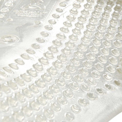 Gel-Massage-Pad mit Ausschnitt aus Schafwolle Acavallo Transparent / Weiß Gel-Massage-Pad mit Ausschnitt aus Schafwolle Acavallo Transparent / Weiß