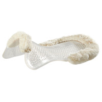 Gel-Massage-Pad mit Ausschnitt aus Schafwolle Acavallo Transparent / Weiß Gel-Massage-Pad mit Ausschnitt aus Schafwolle Acavallo Transparent / Weiß