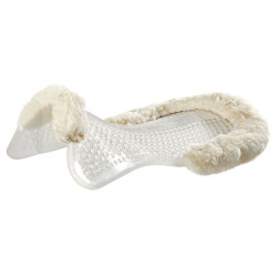 Gel-Massage-Pad mit Ausschnitt aus Schafwolle Acavallo Transparent / naturfarben