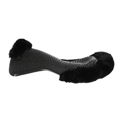 Gel-Massage-Pad mit Ausschnitt aus Schafwolle Acavallo Schwarz / schwarz