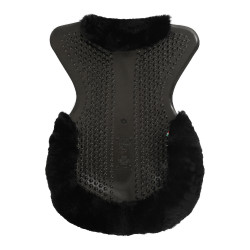 Gel-Massage-Pad mit Ausschnitt aus Schafwolle Acavallo Schwarz / schwarz