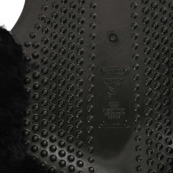 Gel-Massage-Pad mit Ausschnitt aus Schafwolle Acavallo Schwarz / schwarz