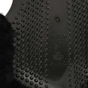 Gel-Massage-Pad mit Ausschnitt aus Schafwolle Acavallo Schwarz / schwarz