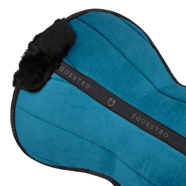 Ökologischer Wollschabracke Equestro Petrol / Schwarz Blau