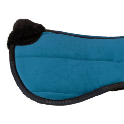 Ökologischer Wollschabracke Equestro Petrol / Schwarz Blau