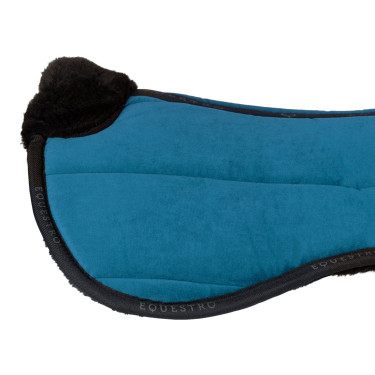 Ökologischer Wollschabracke Equestro Petrol / Schwarz Blau