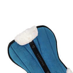 Ökologischer Wollschabracke Equestro Petrol / schwarz / weiß