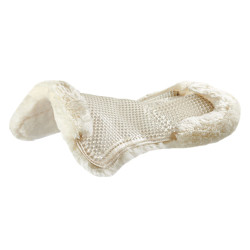 Gel-Stoßdämpfer mit kompletter hinterer Erhöhung aus Acavallo-Schafwolle Transparent / naturfarben