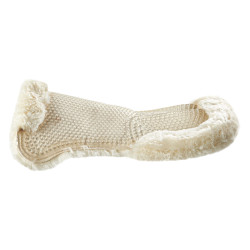 Gel-Stoßdämpfer mit kompletter hinterer Erhöhung aus Acavallo-Schafwolle Transparent / naturfarben