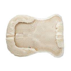 Gel-Stoßdämpfer mit kompletter hinterer Erhöhung aus Acavallo-Schafwolle Transparent / naturfarben