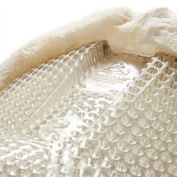 Gel-Stoßdämpfer mit kompletter hinterer Erhöhung aus Acavallo-Schafwolle Transparent / naturfarben