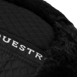 Baumwoll- und Schaffell-Sattelkissen Equestro Schwarz / schwarz