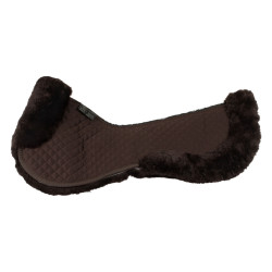 Baumwoll- und Schaffell-Sattelkissen Equestro Braun / braun