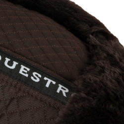 Baumwoll- und Schaffell-Sattelkissen Equestro Braun / braun