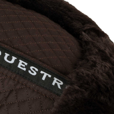 Baumwoll- und Schaffell-Sattelkissen Equestro Braun / braun