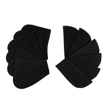 Baumwoll-Schabracke mit Taschen und Schaffell Equestro Schwarz / schwarz