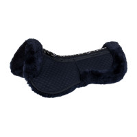 Baumwoll-Schabracke mit Taschen und Schaffell Equestro Blau / Marine Baumwoll-Schabracke mit Taschen und Schaffell Equestro Blau / Marine