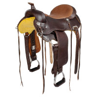 Selle western trail manteau rond full quarter 8020 Noisette Selle western trail manteau rond full quarter 8020 Noisette