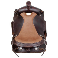 Western-Trail-Sattel rund Full Quarter 8020 Braun