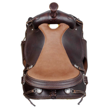 Western-Trail-Sattel rund Full Quarter 8020 Braun