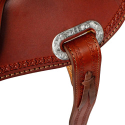 Western-Trail-Sattel rund Full Quarter 8020 Haselnuss Braun