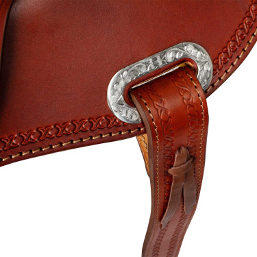 Western-Trail-Sattel rund Full Quarter 8020 Haselnuss Braun