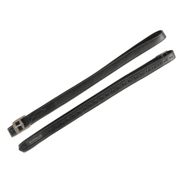 Steigbügelriemen Acavallo Leder Innen Nylon Schwarz