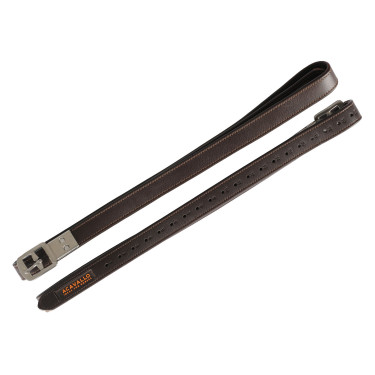 Steigbügelriemen Acavallo Leder Innen Nylon Dunkelbraun Steigbügelriemen Acavallo Leder Innen Nylon Dunkelbraun