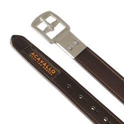 Steigbügelriemen Acavallo Leder Innen Nylon Dunkelbraun Steigbügelriemen Acavallo Leder Innen Nylon Dunkelbraun
